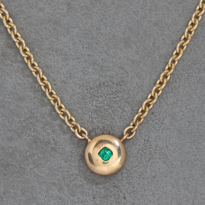 VINTAGE REVIVAL TIFFANY & CO EMERALD BUTTON PENDANT